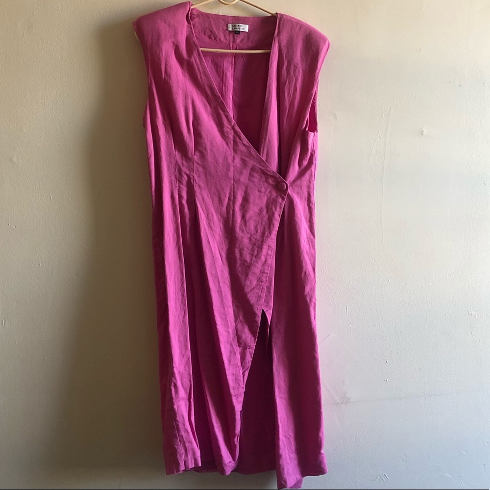 Parisian Cotton Pink Orchid Wrap Dress